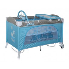Манеж детский Travel Kid 2 Rocker Blue Toy Train LORELLI (10080231628)
